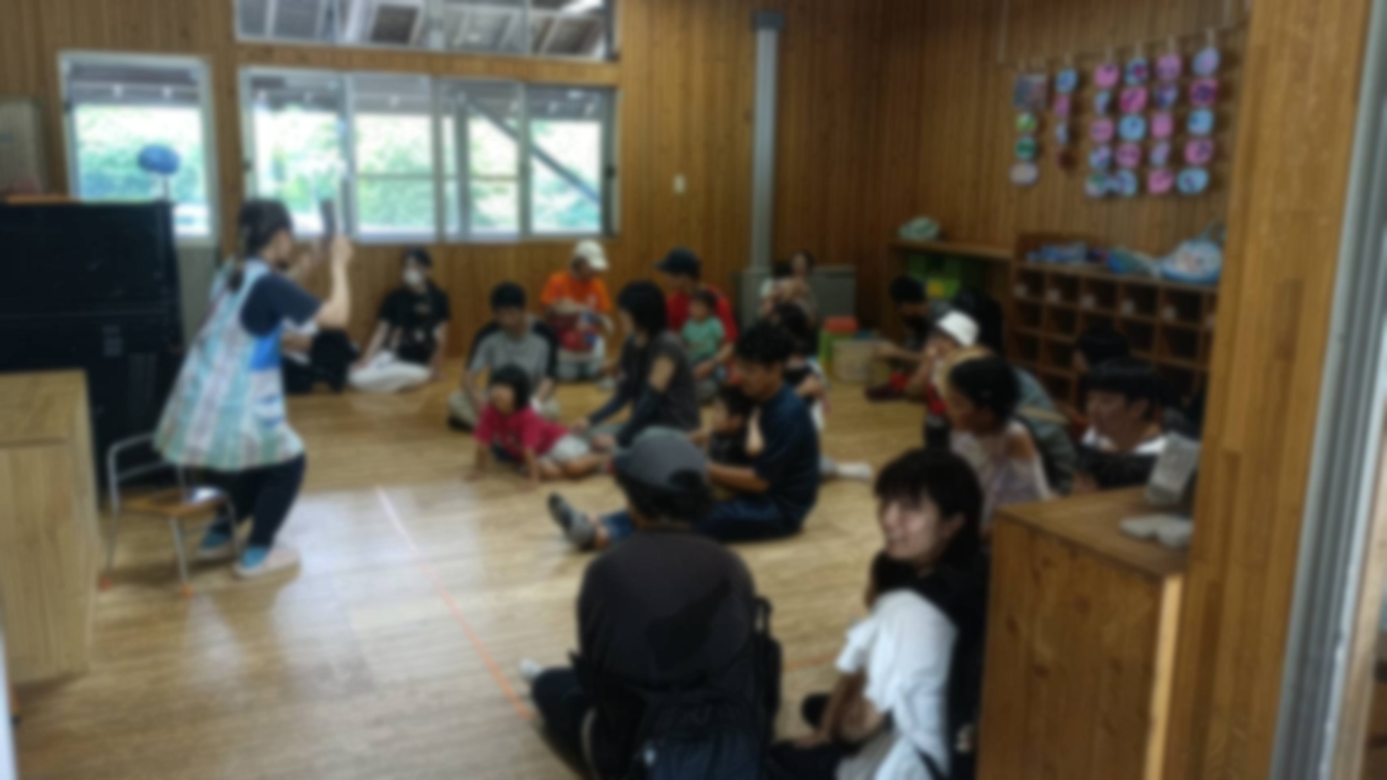あじさい　雨の日　園庭開放