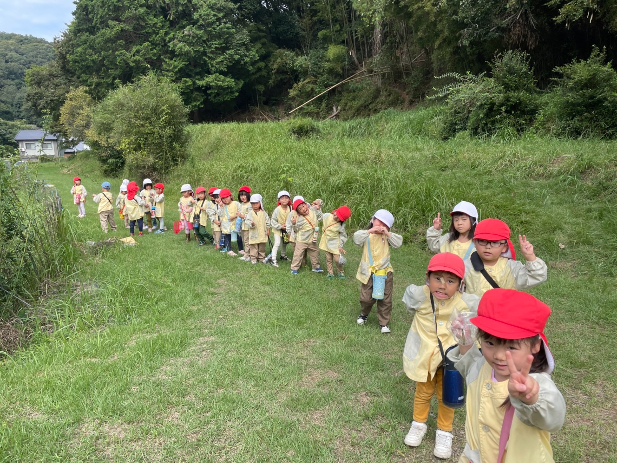 年中さん、田んぼへ