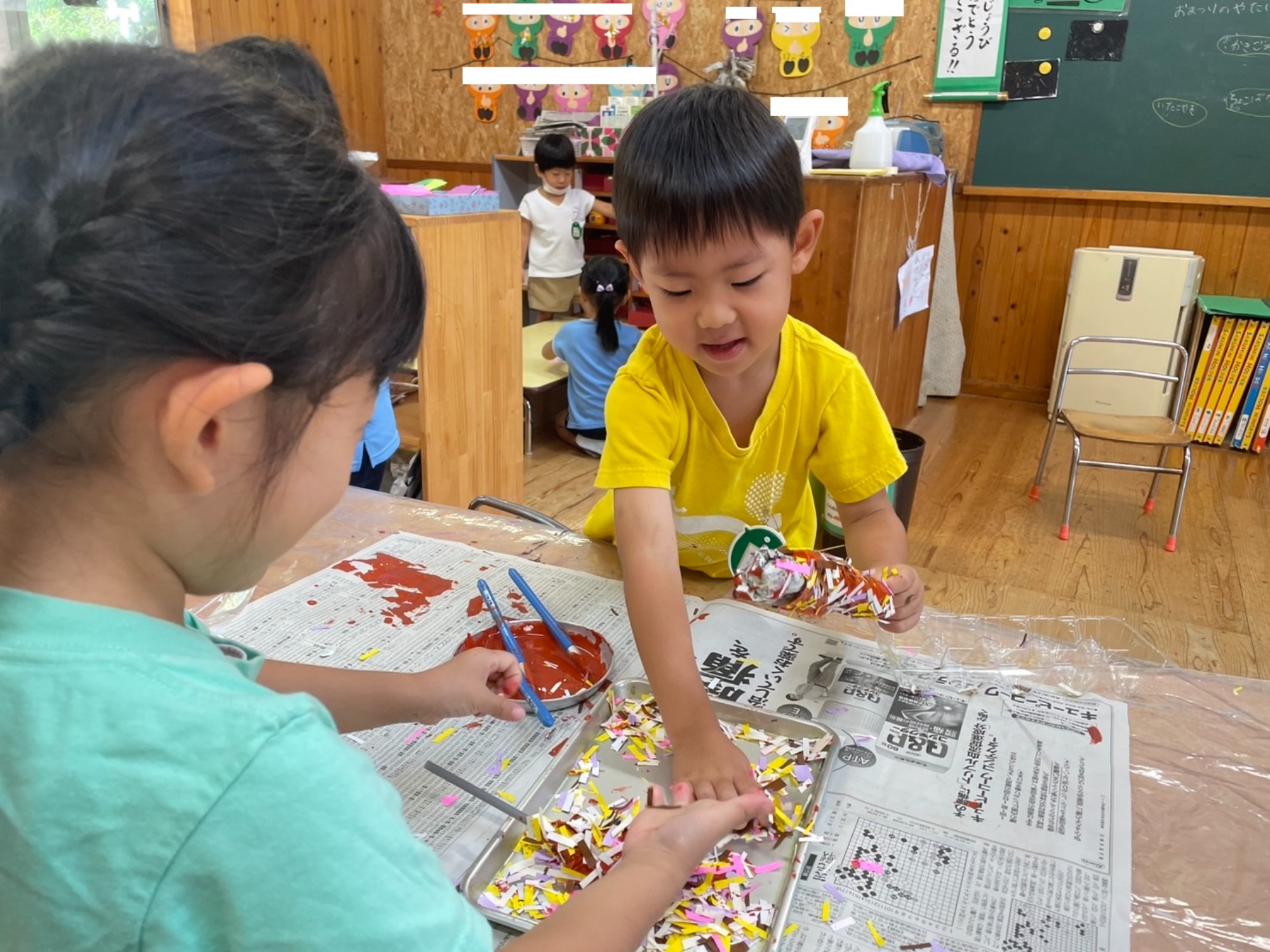 お祭りとドーナツとナナフシと花束