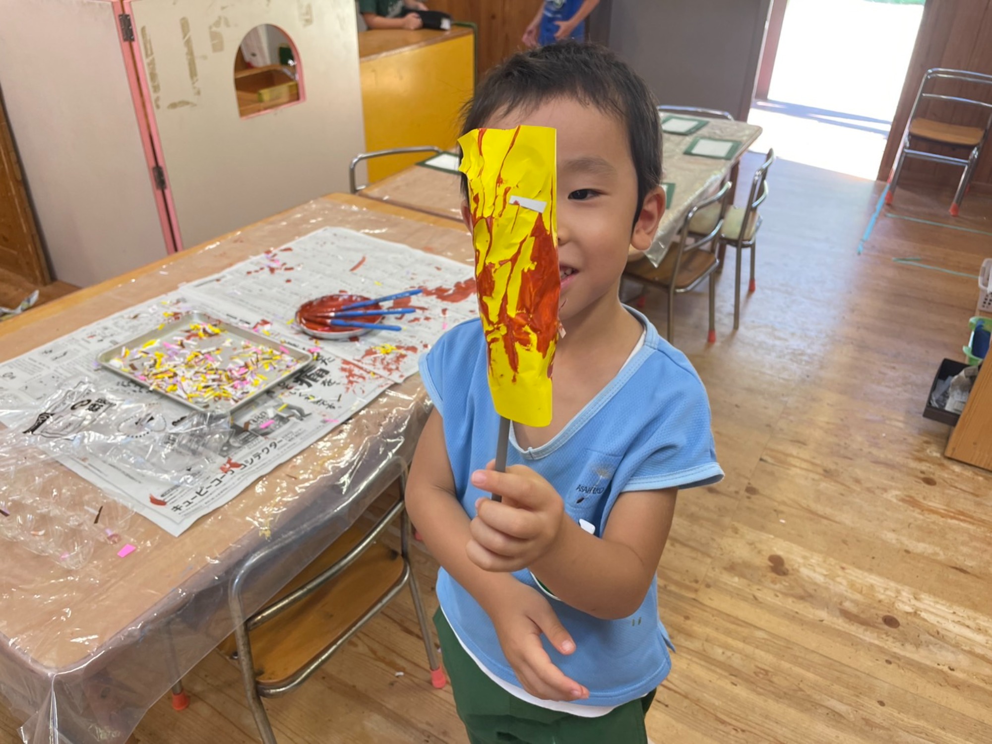 お祭りとドーナツとナナフシと花束