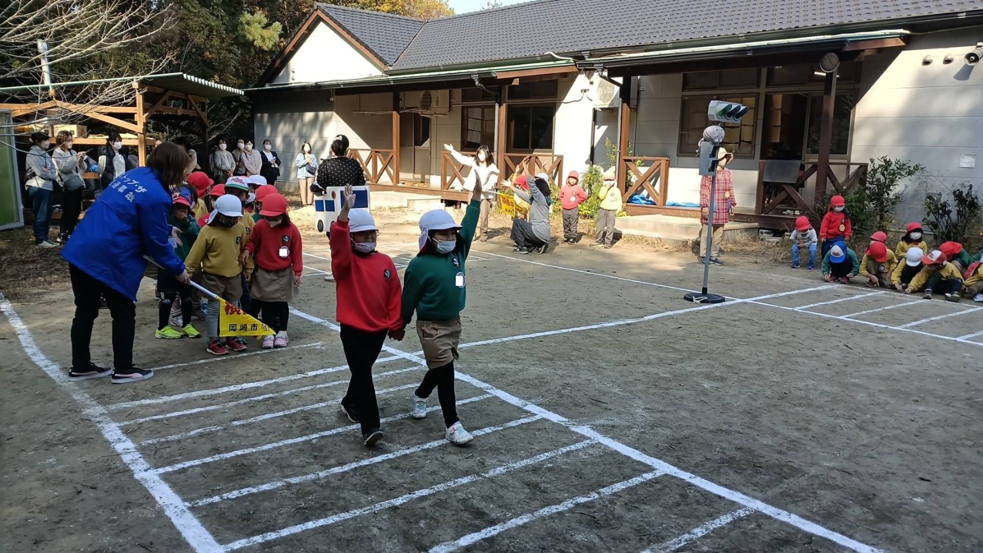 交通安全教室＆年長ラグビー