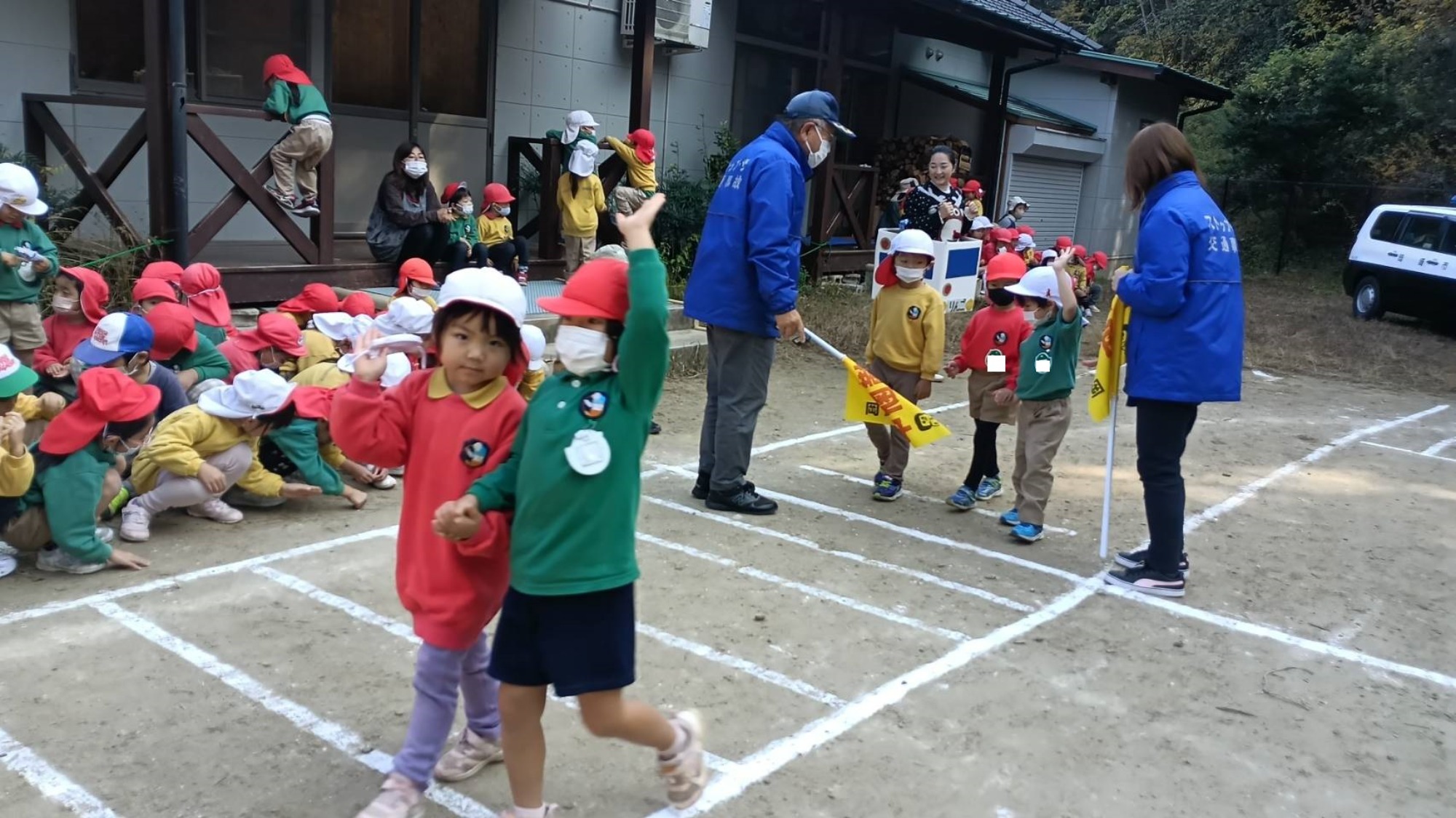 交通安全教室＆年長ラグビー