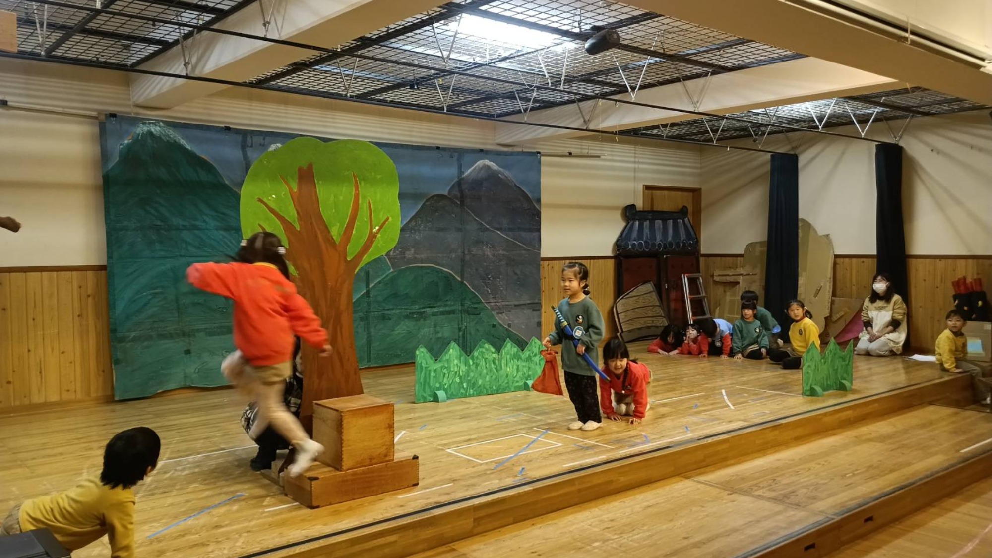 生活発表会　予行１日目