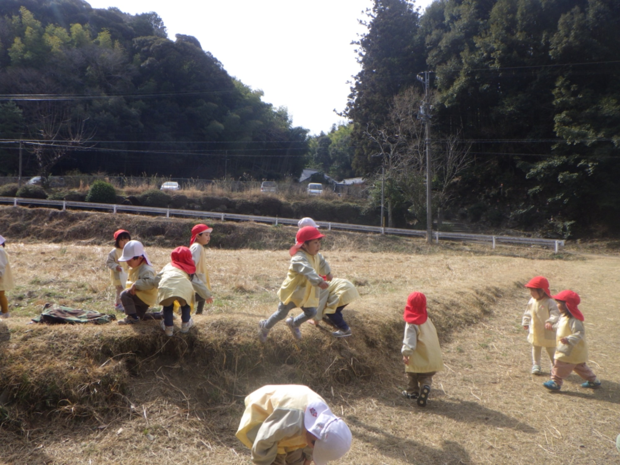【くも】3/2　村積山　園外保育